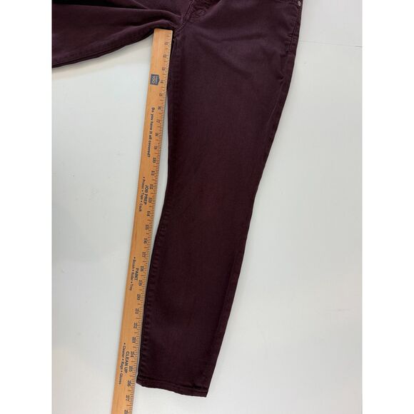 7 For All Mankind Women's Burgundy Skinny Ankle Jeans Size 31 - Picture 10 of 12